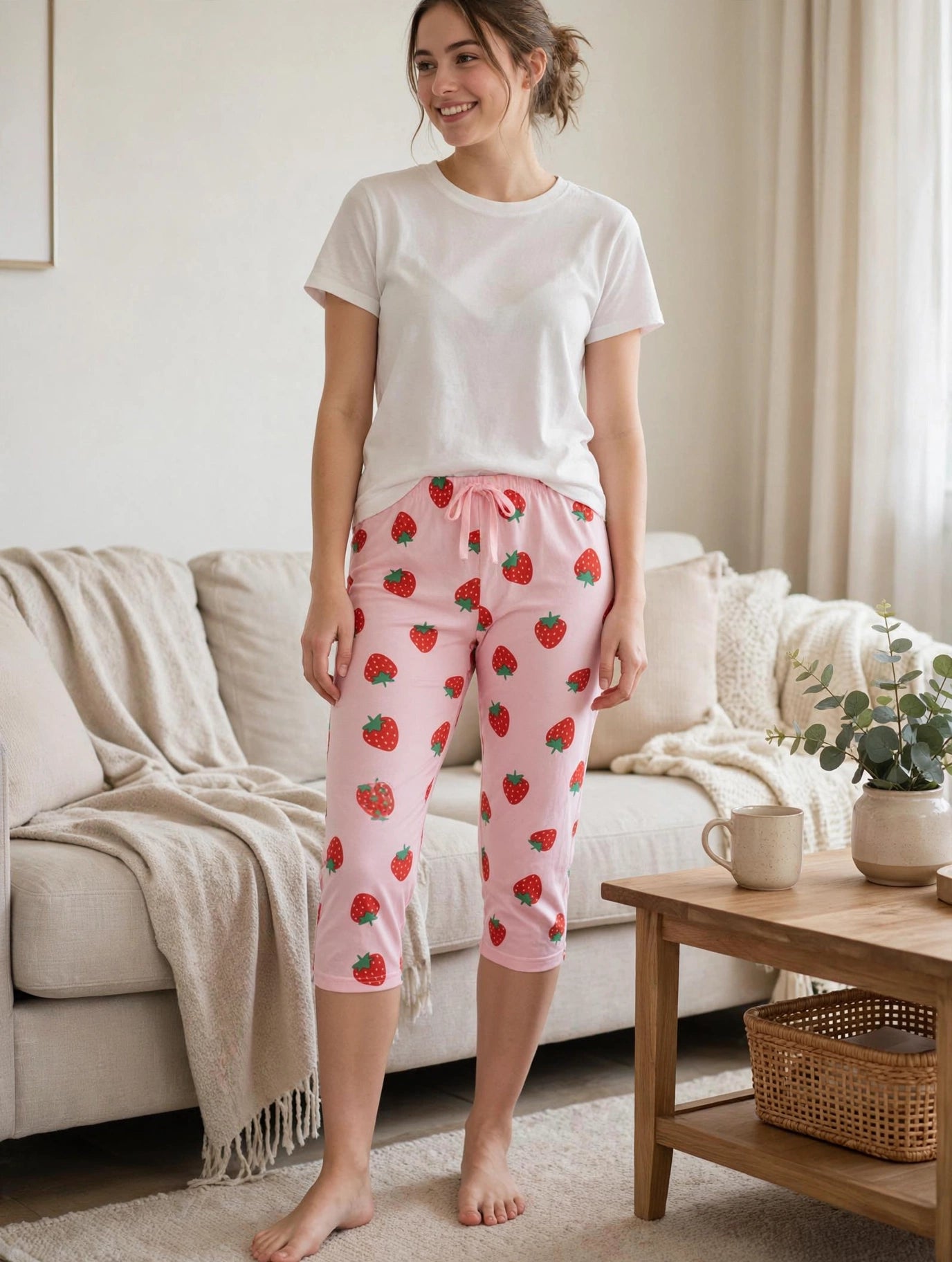 Shorts Rosa - Estampado Corazones y Flechas