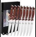 Set 6 Cuchillos Profesionales para Steak - Acero Inoxidable con Mango de Madera