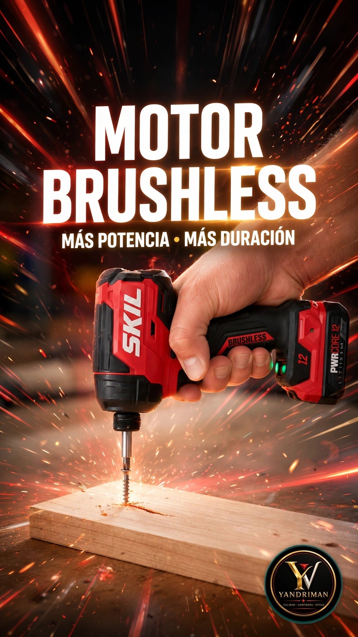 SKIL PWRCORE 12 Brushless 12V 1/4" Compact Impact Driver Kit