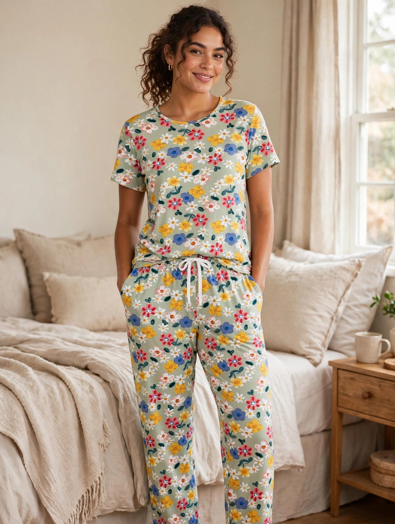 SET PIJAMA FLORAL