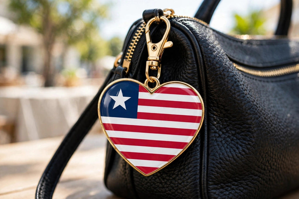 Llavero Corazón Bandera Americana