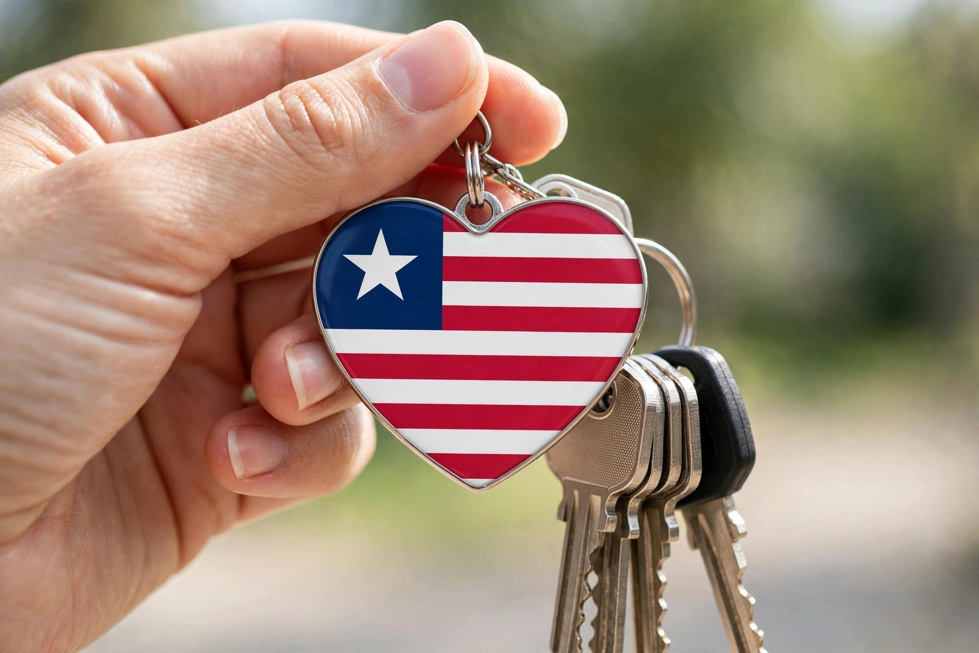 Llavero Corazón Bandera Americana