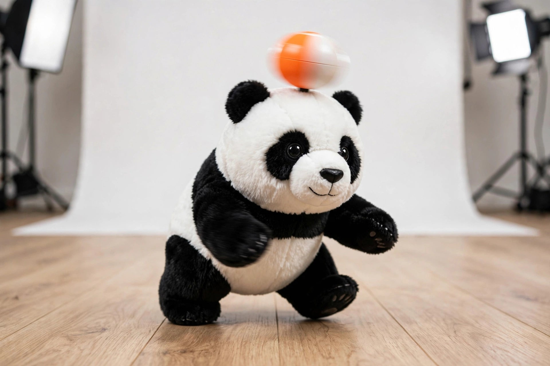 Panda Stunt Top Ball con Luz y Música - Rotación 360°
