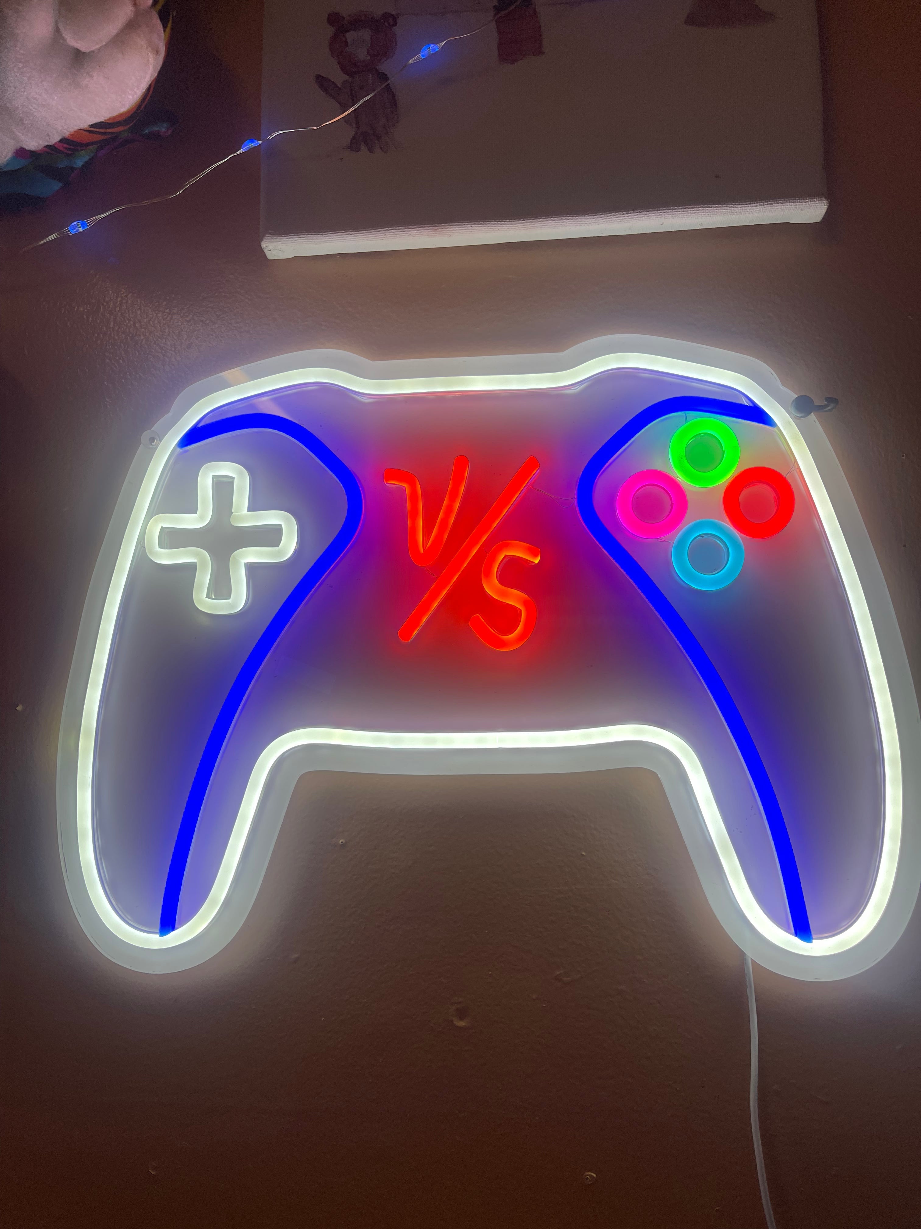 Letrero Neón Control de Videojuegos VS1